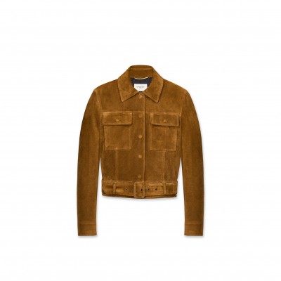 YSL JACKET IN VINTAGE SPLIT LEATHER 860867YC2AY2104